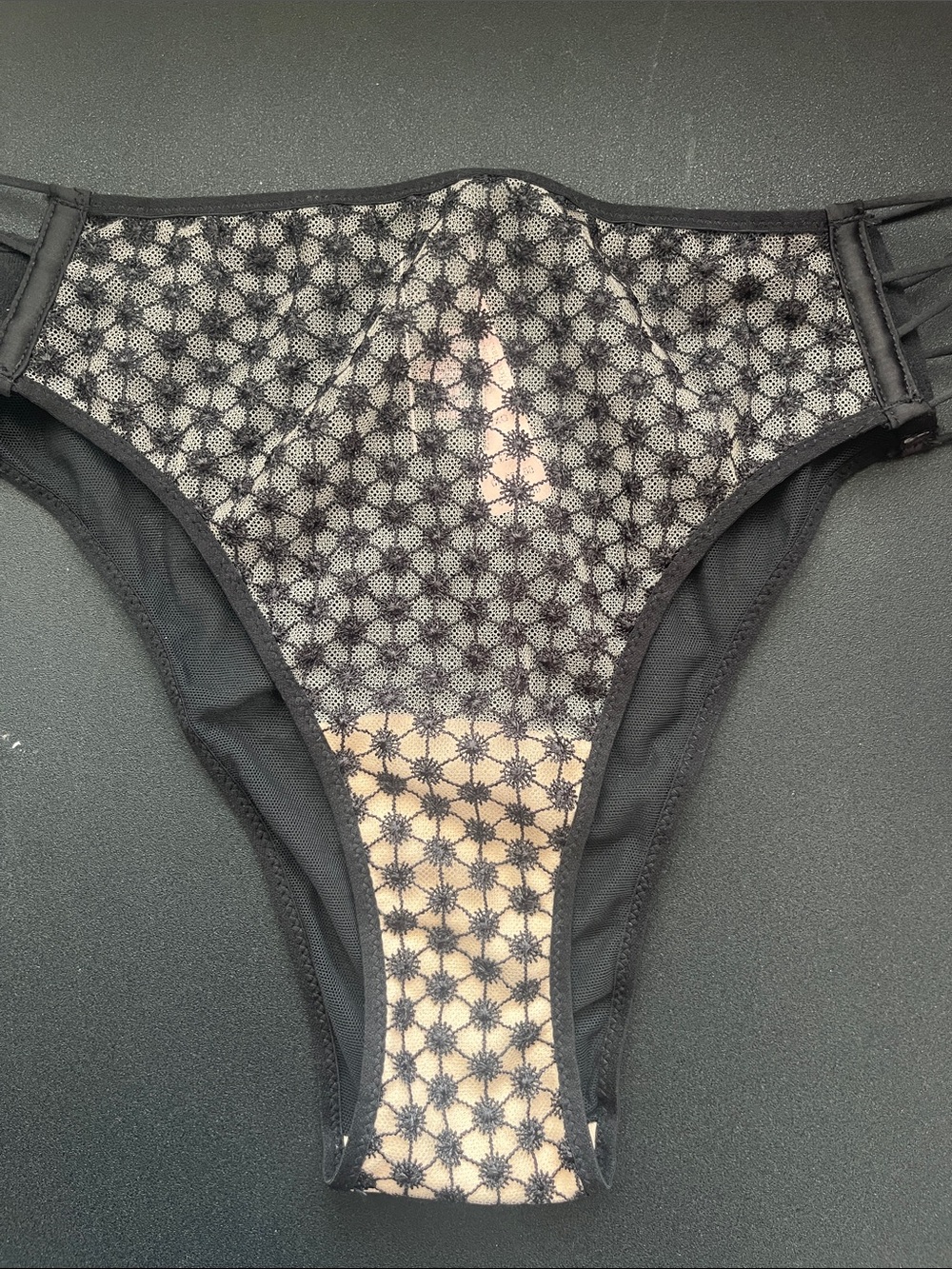 Victoria Secret  Black Lace High-Cut Panty
